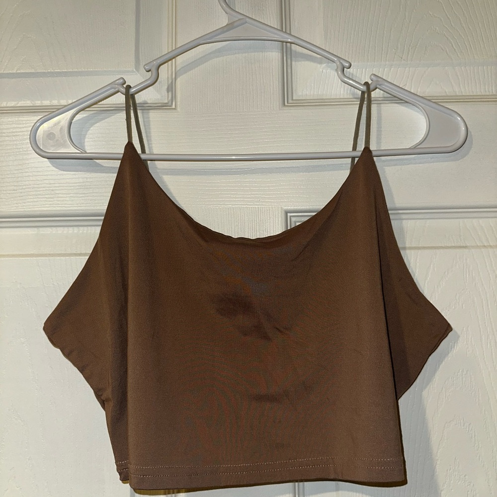 SHEIN Chocolate Brown Crop Top